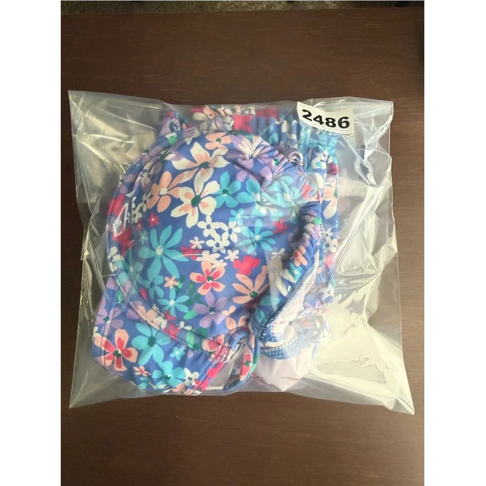 Cupshe Two Piece Floral Ruffle Underwire Bikini in Blue Floral Medium NWT